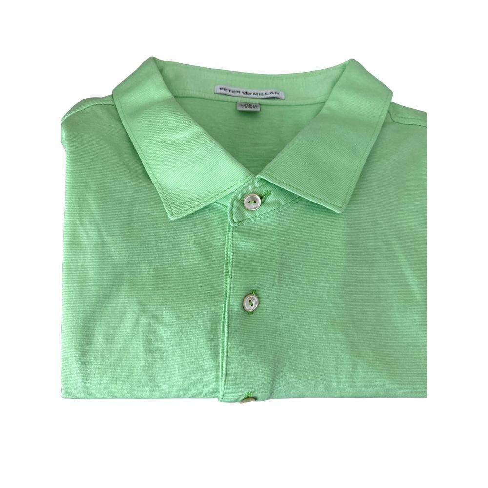 Peter Millar XL Mint Green Polo Shirt - Luxury Golf Attire‎